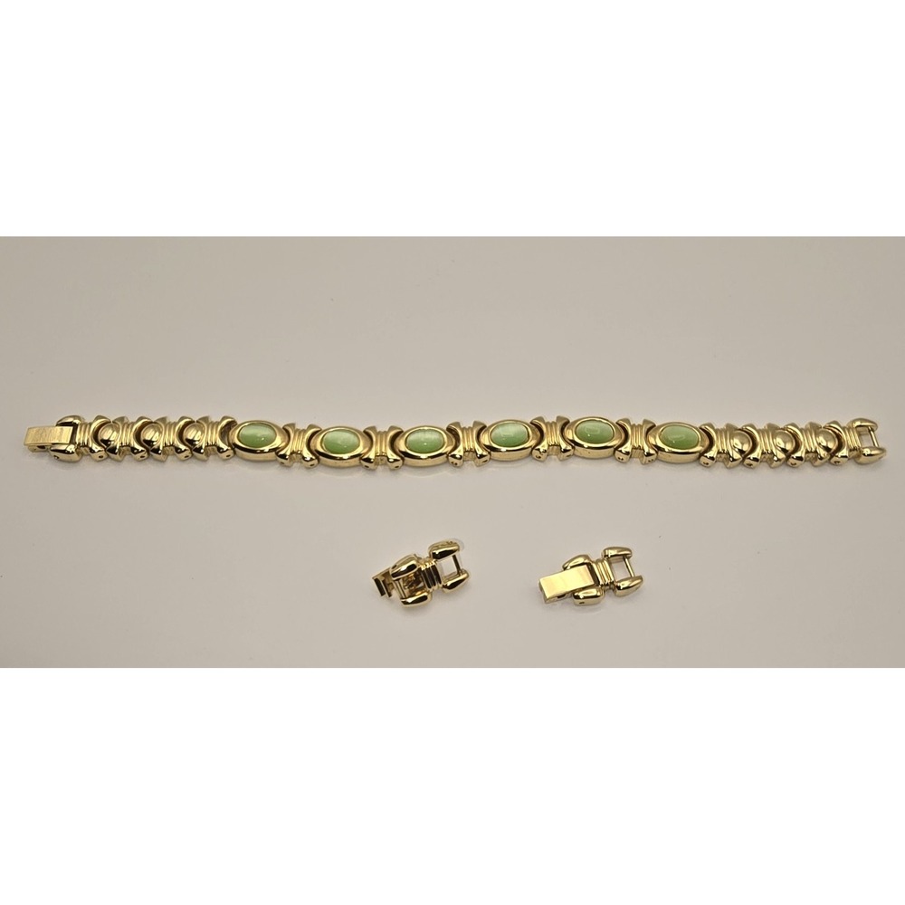 Vintage Gold Toned Faux Paradox Bracelet‎ With Two Extenders 7 To 8 1/4" -559 - Picture 3 of 5
